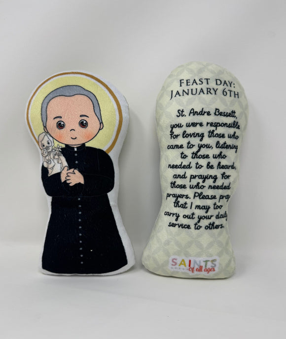 Saint Andre Bessett Stuffed Doll. Saint Gift. Easter Gift. Baptism. Catholic Baby Gift. St Andre Children's Doll. Saint Andre Bessett gift