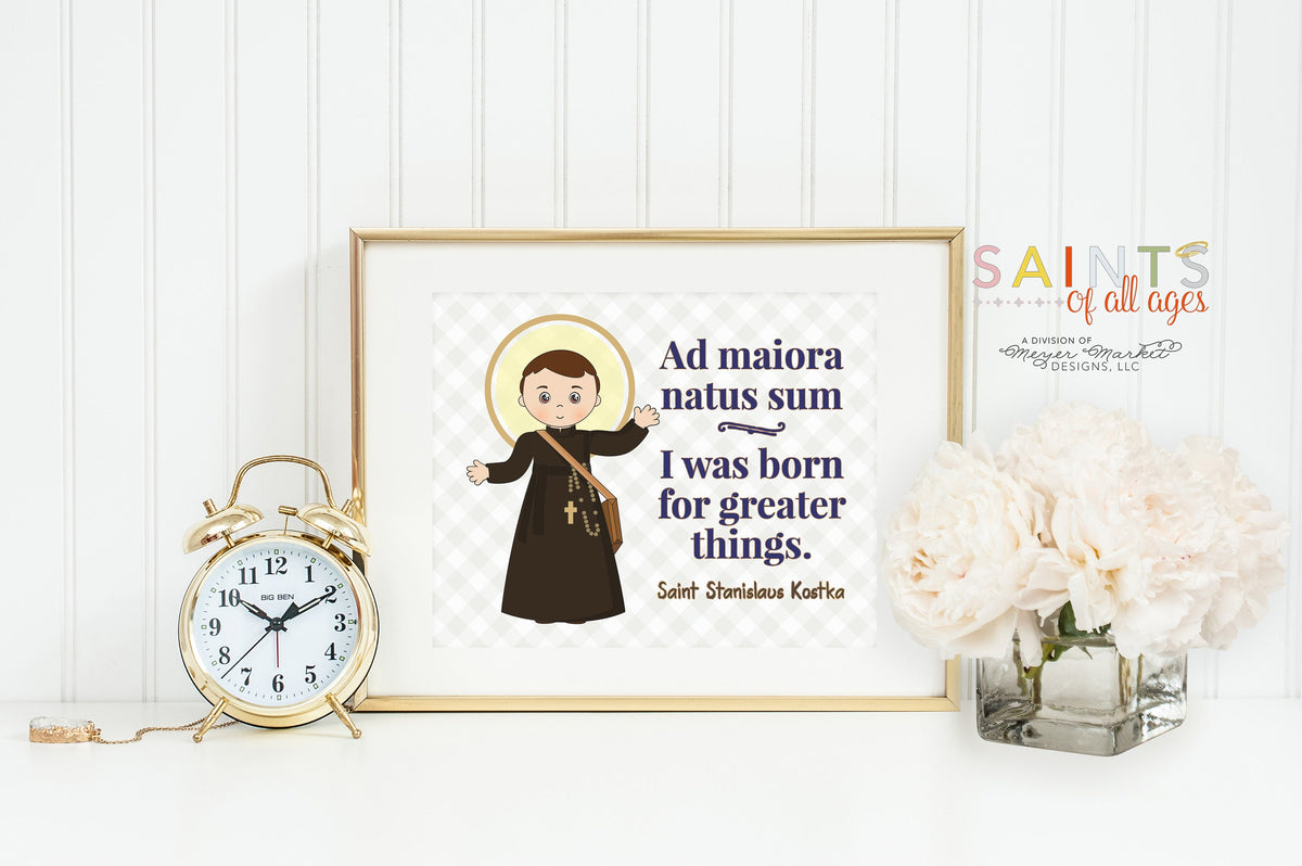 St. Stanislaus Kostka poster print. St. Stanislaus Kostka Wall Art Pos