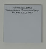 Set of 3 Inspirational Catholic Men Sticky Notepads. Catholic Christmas Sticky Note Gift Set. Carlo, Frassati and Pope Leo sticky notes