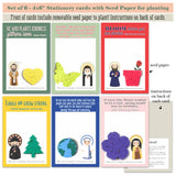 Set of 6 Saint Cards with seed paper for planting. Catholic Mothers Day Cards. Catholic Valentine's Day Cards. First Communion Gift.