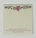 Set of 3 Inspirational Saint Floral Sticky Notepads. Catholic Christmas Sticky Note Gift. Serve the Lord sticky notes. JPII sticky. Imelda