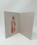 Saint Maximilian Kolbe Folded Note Cards. If angels could be jealous folded Notecard. Catholic gift. First communion thank you note.