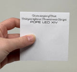 Set of 3 Inspirational Catholic Men Sticky Notepads. Catholic Christmas Sticky Note Gift Set. Carlo, Frassati and Pope Leo sticky notes