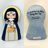 St. Beatrice de Silva Stuffed Saint Doll. Saint Gift. Easter Gift. Baptism. Catholic Baby Gift. Saint Beatrice Gift. St. Beatrice Doll.