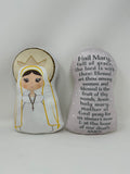 Our Lady of Fatima Stuffed Saint Doll. Saint Gift. Easter Gift. Baptism. Catholic Baby Gift. Hail Mary Gift. Our Lady Children's Doll