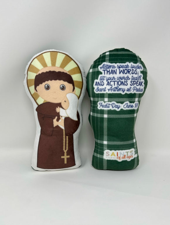 St Anthony of Padua Prayer Stuffed Doll. Saint Gift. Easter Gift. Baptism. Catholic Baby Gift. St Anthony Stuffed Doll. St Anthony gift.