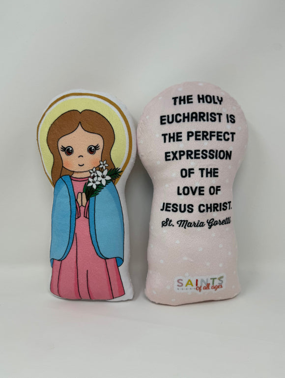 St. Maria Goretti Stuffed Saint Doll. Saint Gift. Easter Gift. Baptism. Catholic Baby Gift. Saint Maria Gift. St. Maria Children's Doll.