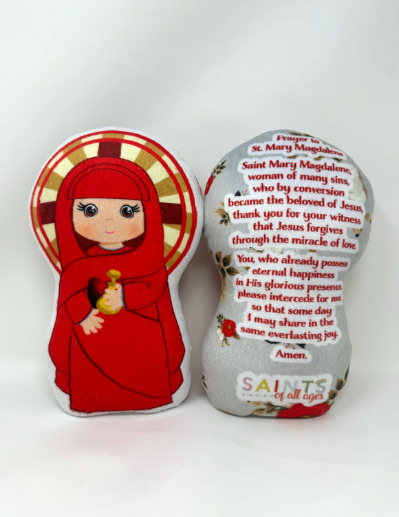 St Mary Magdalene prayer Stuffed Doll. Saint Gift. Easter Gift. Baptism. Catholic Baby Gift. St Mary Magdalene Stuffed Doll. St Mary Magdalene gift.