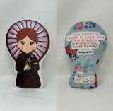 St. Gemma Stuffed Saint Doll. Saint Gift. Easter Gift. Baptism. Catholic Baby Gift. Saint Gemma Gift. St. Gemma Children's Doll.