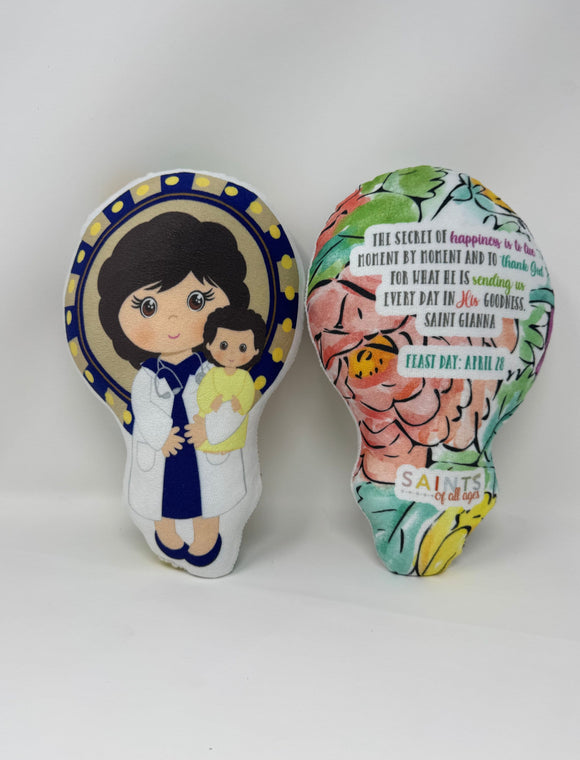St. Gianna Stuffed Saint Doll. Saint Gift. Easter Gift. Baptism. Catholic Baby Gift. Saint Gianna Gift. St. Gianna Children's Doll.