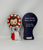 St Luke prayer Stuffed Doll. Saint Gift. Easter Gift. Baptism. Catholic Baby Gift. St Luke Stuffed Doll. St Luke gift.