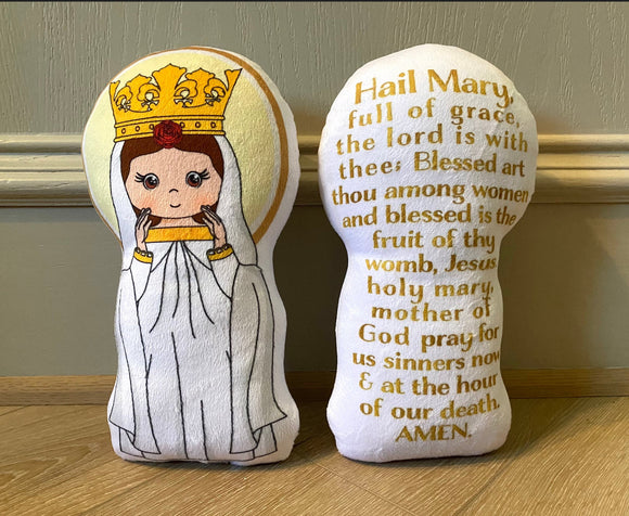 Our Lady of Knock Stuffed Saint Doll. Saint Gift. Easter Gift. Baptism. Catholic Baby Gift. Hail Mary Gift. Our Lady Children's Doll