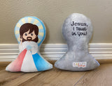 Divine Mercy Prayer Stuffed Doll. Saint Gift. Easter Gift. Baptism. Catholic Baby Gift. Divine Mercy Stuffed Doll. Jesus gift.