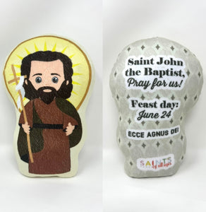 Saint John the Baptist Stuffed Doll. Saint Gift. Easter Gift. Baptism. Catholic Baby Gift. St John the Baptist Children's Doll. Saint John Baptist gift