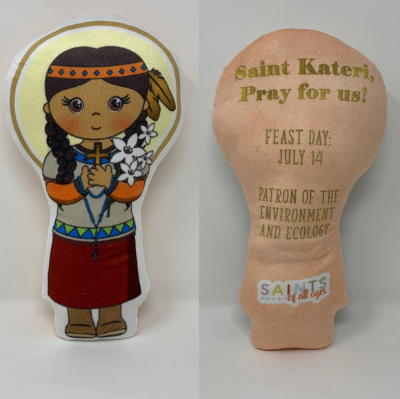 St. Kateri Stuffed Saint Doll. Saint Gift. Easter Gift. Baptism. Catholic Baby Gift. Saint Kateri Gift. St. Kateri Children's Doll.