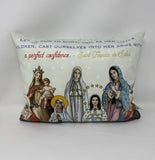 Let us run to Mary pillow. Our lady Marian Pillow. Baptism Gift. Children's & Nursery Decor, Christian Catholic Gift. First Communion Gift.