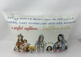 Let us run to Mary pillow. Our lady Marian Pillow. Baptism Gift. Children's & Nursery Decor, Christian Catholic Gift. First Communion Gift.