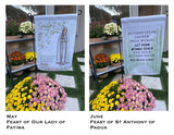 Set of Catholic garden flags. Our lady and Saint themed garden flag set. Catholic gift. Catholic Christmas. Marian garden.