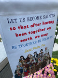 Set of Catholic garden flags. Our lady and Saint themed garden flag set. Catholic gift. Catholic Christmas. Marian garden.