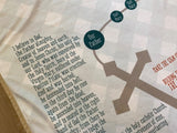 The Holy Rosary Ultra soft throw Blanket. Prayer Blanket. 50 x 60" Catholic Prayer Blanket. Baptism Gift. Catholic. Hail Mary, Glory be