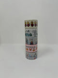 Set of 5 Catholic Washi tape rolls. Sacred Heart, Marian, Frassati, gifts of the spirit and Divine Mercy. 25mmx10m sacred hearts washi tape.