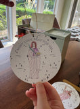 Set of 20 — 4” DIY coloring Circle Ornaments — 40 total saints. Card stock coloring catholic saint Ornaments. Catholic Christmas