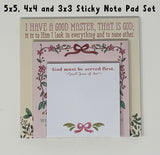 Set of 3 Saint Joan of Arc Sticky Notepads. Catholic Gift sticky notes. Christmas gift. Catholic Sticky Note Gift Set.