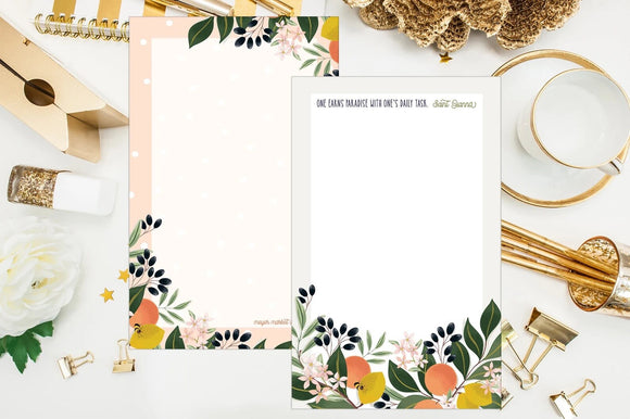 Saint Gianna One earns paradise notepad. Saint Gianna notepad. Catholic Gift notepad. Hostess gift. Christmas gift. Farmhouse kitchen