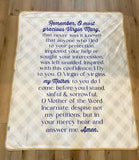 Auspice Maria and Memorare Ultra soft throw Blanket. Prayer Blanket. 50 x 60" Catholic Prayers Blanket. Baptism Gift. Catholic