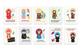 Holy Handmaid Mary Card Game Set. Set of 21 Saint Cards for Matching Game. First Communion Gift. Catholic Gift. Saint card matching game