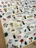 Saint quotes pattern Ultra soft throw Blanket. Saints Prayer Blanket. 50 x 60" Catholic Saint Quote Blanket. Baptism Gift. Catholic. Rainbow