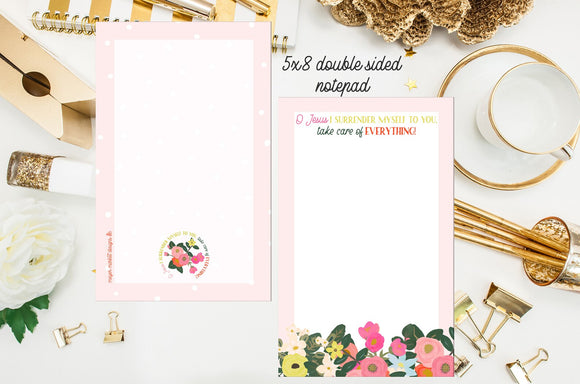 Oh Jesus I surrender myself to you notepad. Surrender notepad. Catholic Gift notepad. Hostess gift. Christmas gift. Don Dolindo Ruotolo