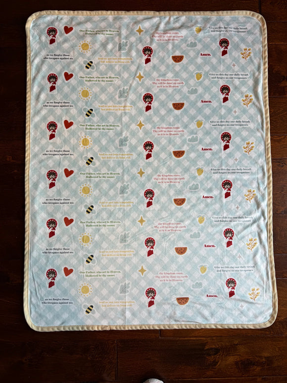 Our Father who art in Heaven Catholic Ultra soft throw Blanket. Our Father Prayer Blanket. 50 x 60