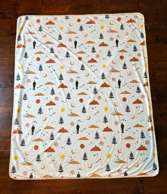 Verso l’alto blessed Frassati Blanket. Saints Blanket. 50 x 60