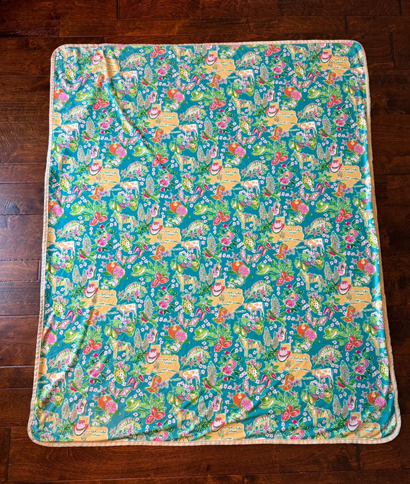 Preppy Texas Blanket. 50 x 60