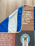 My Catholic prayers Ultra soft baby Blanket. Saints Prayer Blanket. 30x40” Catholic Saint Quote Blanket. Baptism Gift. Catholic