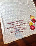 Sacred heart of Jesus Ultra soft throw Blanket. Prayer Blanket. 50 x 60" Catholic sacred heart of Jesus Blanket. Baptism Gift. Catholic gift