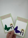 Set of 6 Saint Cards with seed paper for planting. Catholic Mothers Day Cards. Catholic Valentine's Day Cards. First Communion Gift.