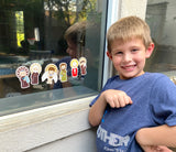 My Saints Static cling Play set. Set of 12, 3" Static Cling Saints with Coordinating booklet. Saint Cling stickers. Baptism Gift. Communion.