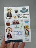 Set of 10 - 4x6 Vinyl Catholic and Saint Stickers. Saint Vinyl Sticker Set. Saint Vinyl Decal Set. Catholic Gift. 4x6 vinyl sheets