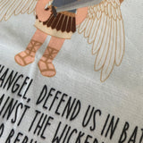 18" Saint Michael Ultra Soft Lovey Blanket. Michael Blanket. Lovie Blanket. Baby Mini Blanket. Catholic Baptism Gift. Catholic Saint