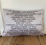 Saint Michael pillow. Baptism Gift. Children's & Nursery Decor, Christian Catholic Gift. First Communion Gift. St. Michael the archangel.