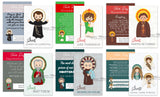 Inspirational Men Saints Learning Cards. Set of 27 Catholic Men Saint Cards. First Communion. Baptism. Catholic Gift. Saint Learning.