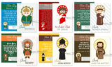 Inspirational Men Saints Learning Cards. Set of 27 Catholic Men Saint Cards. First Communion. Baptism. Catholic Gift. Saint Learning.