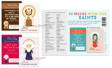 52 Weeks with the Saints. Set of 52 Inspirational Men & Women Saint Learning Cards. Saint Flash Cards. First Communion Catholic Baptism Gift