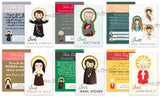 52 Weeks with the Saints. Set of 52 Inspirational Men & Women Saint Learning Cards. Saint Flash Cards. First Communion Catholic Baptism Gift