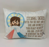 Divine Mercy Prayer pillow. Eternal Father. Baptism Gift. Children's & Nursery Decor. Catholic Gift. First Communion. Catholic Prayer pillow