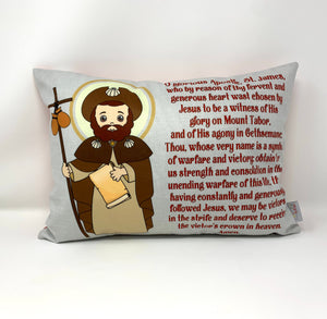 Saint James pillow. St James prayer pillow. Baptism Gift. First Communion gift. Catholic. First Communion. St. James Gift.