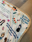Do not be afraid to be Saints Saints Ultra soft baby Blanket. Saints Prayer Blanket. 30x40” Catholic Saint Quote Blanket. Baptism Gift. Catholic