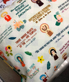 Catholic Saints pillow. Baptism Gift. Mother Teresa, Hail Mary, St. Michael Pillow. Catholic Gift. First Communion Gift. Saint Quotes Pillow